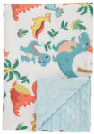 Foxy Baby Minky Super Soft babatakaró 75x100 - Kék - Dínók