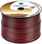 Cabletech KAB0386-M Réz hangszórókábel, piros-fekete 2x2, 5mm2, /méter