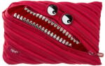 ZIPIT Penar Penar cu fermoar, ZIPIT Grillz Monsters Jumbo - rosu cu dinti argintii (ZP-197711) Penar