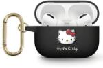 Hello Kitty 3D Kitty Head Airpods Pro 2 Szilikon tok - Fekete (HKAP23DKHSK) (HKAP23DKHSK)