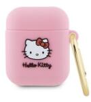 Hello Kitty 3D Kitty Head Airpods 1 / 2 Szilikon tok - Pink (HKA23DKHSP) (HKA23DKHSP)