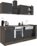 Leziter 220 Yorki Konyhablokk - Yorki Tölgy Korpusz, Selyemfényű Antracit Front, Alsó Sütős Elem