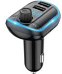 YESIDO Modulator FM Incarcator Auto cu Modulator FM, Display LED, 2xUSB 3.1A, MicroSD - Yesido (Y44) - Black (KF237175) - pcone