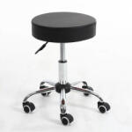 Velora Saloon Line AURORA Onyx - gurulós fodrász szék, fekete (GH-U68F-BL)