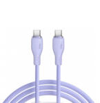 Baseus Pudding Series USB-C to USB-C adatkábel, töltőkábel, lila (100W, 5A, 1.2m, P10355702511-00)