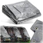 RG 3x4 m-es vízálló ponyva, tarpaulin, alumínium rögzítőlyukkal, szürke, 60 g/m2 (RC-K-1841)