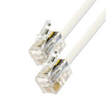 Somogyi Elektronic T 5-10WH/X telefoncsatlakozó kábel, 6P4C, dugó-dugó, 10m