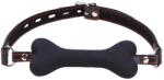 Ida Leather - csont alakú szájpecek (fekete) - sexshopcenter