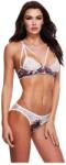 Baci - virágos, csipkés melltartó szett + nyitott bugyi - sexshopcenter - 12 890 Ft