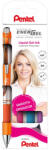 Pentel Rollertoll zselés 0.7mm, Pentel EnerGel BL77-4, írásszín narancs, pink, világoskék, lila (BL77-4COL) - officefirst