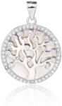  Ezüst életfa medál gyöngyházzal - átm. 19 mm (AG29645) P-DS0005