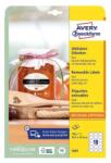 AVERY Etikett AVERY L5087 63, 5x42, 3 mm ovális visszaszedhető 10 lapos (5087) - fotoland