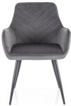 SIGNAL MEBLE Fig Velvet étkező szék fekete láb/ szürke Bluvel 14