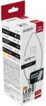 Avide LED White Filament Candle, 4, 5W, E14, 330°, WW, 2700K, meleg fehér, 470 Lumen, gyertya, üveg bura (A8903)