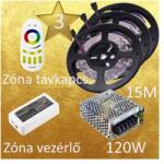 Vled Gold 3 (5050 SMD 30led/m szalag +Zóna RF gombos vezérlő + 120W fém táp) (RGB-szett-gold-3)