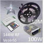 Vled Silver 2 (5050 SMD 30led/m szalag +RF 20 gombos vezérlő + 100W fém táp) (RGB-szett-silver-2)