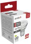 Avide LED Spot Alu+Plastic, 2, 5W, GU10, WW, 3000K, meleg fehér, Super High Lumen, 345 lumen (A8806)