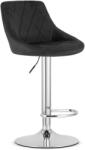 Klubfotel Bárszék KAST - fekete bársony/króm láb