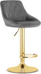 Klubfotel Bárszék KAST - szürke bársony / arany alap