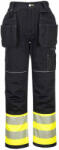 Portwest PW307 jól láthatósági stretch munkásnadrág lengő zsebekkel (PW307YBR48)