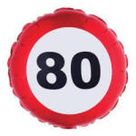 Funny Fashion Fólia lufi, 43cm, behajtani tilos, gömb, 80