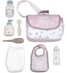 Smoby Gentuta de infasat pentru papusa Smoby Baby Nurse Changing Bag crem cu accesorii Papusa