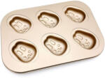  Muffin forma, nyuszi, fém, 6 db-os, 26x18 cm