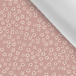 Takoy Gabardin anyag light miniatűr virágok fáradt rózsaszínben