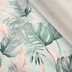 Takoy Bársony / velvet szövet Doris trópusi levelek mentol
