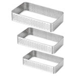  Téglalap tarte forma, fém, 3db-os