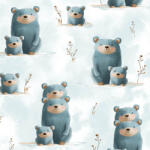 Takoy Fleece anyag 240g - 3 mackó