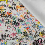 Takoy Téli softshell anyag white graffiti