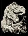 Royal & Langnickel Karckép gravírozó készlet karctűvel, 20x25 cm - Dinoszaurusz, sötétben világító
