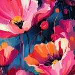 Takoy Anyag fürdőruhára és fitnesz ruházatra UV védelemmel jellegzetes pipacsok