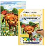 Royal & Langnickel Számozott kifestő készlet, akrilfesték+ecset, 22x30 cm - Lovak a réten