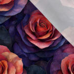 Takoy Ruházati anyag / Ruha anyag fényes hatással varázslatos rózsák