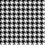 Takoy Dizájnos bélés tyúkláb mintával fekete-fehér 2x2cm