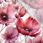 Takoy Enyhén elasztikus műselyem / silky anyag virágok Rózsaszín szépség