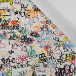 Takoy Rugalmas téli softshell white graffiti