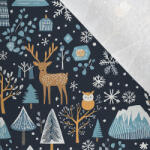 Takoy Funkcionális termo fésült jersey bagoly és szarvas az erdőben