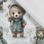 Takoy Funkcionális bordás passzé (méterre rendelhető) - Momo a téli mackó