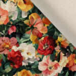 Takoy Ruházati stretch bársony virágokkal teli kert