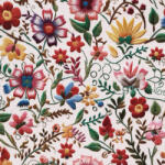 Takoy Poliészter gabardin / Rongo mexikói hímzés imitáció