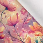 Takoy Matt anyag fürdőruhákhoz, fitnesz ruházathoz mesebeli rózsaszín virágok