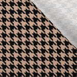 Takoy Kabátszövet tyúkláb mintával fekete-bézs 2x2cm