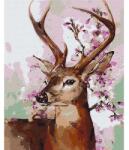 Brushme Számozott kifestő készlet, feszített vásznon, 40x50 cm - Szarvas sakura ággal