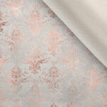 Takoy Bársony / velvet szövet Doris Glamour szürke rózsaszínnel