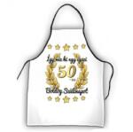 Nevesajándék Kötény Boldog 50. szülinapot! (K034)