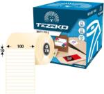 Tezeko 100 * 10 mm, műanyag etikett címke (5000 címke/tekercs) (M1000001000-002)