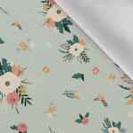 Takoy Téli softshell anyag virágok menta alapon